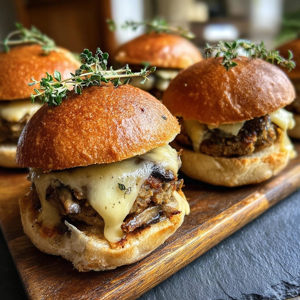 Mushroom Patty Sliders