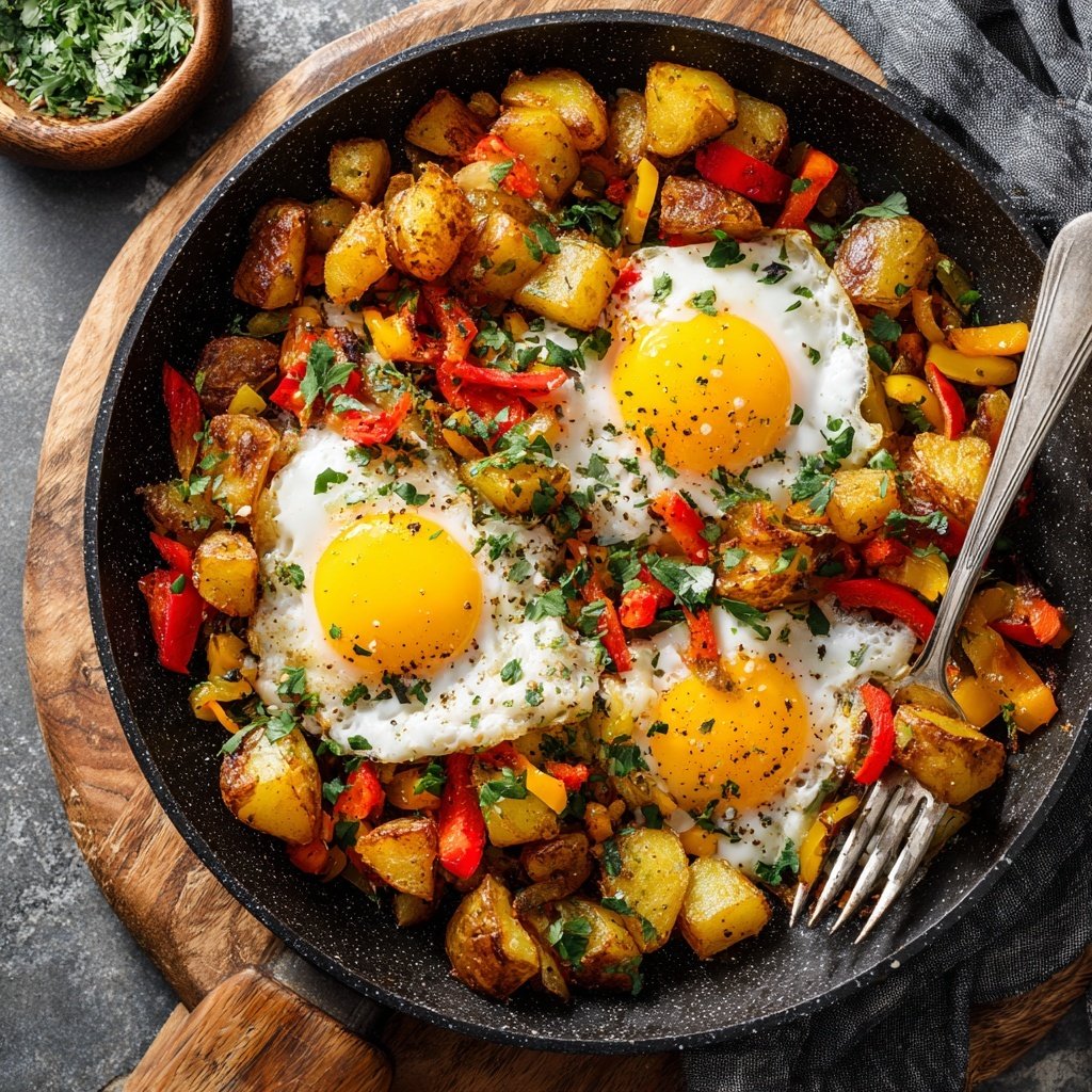 Breakfast Hash With Eggs And Potatoes