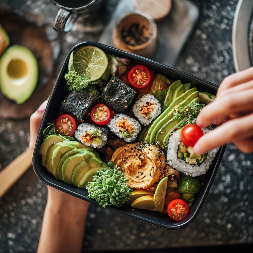 Healthy Lunch Veggie Bento Box