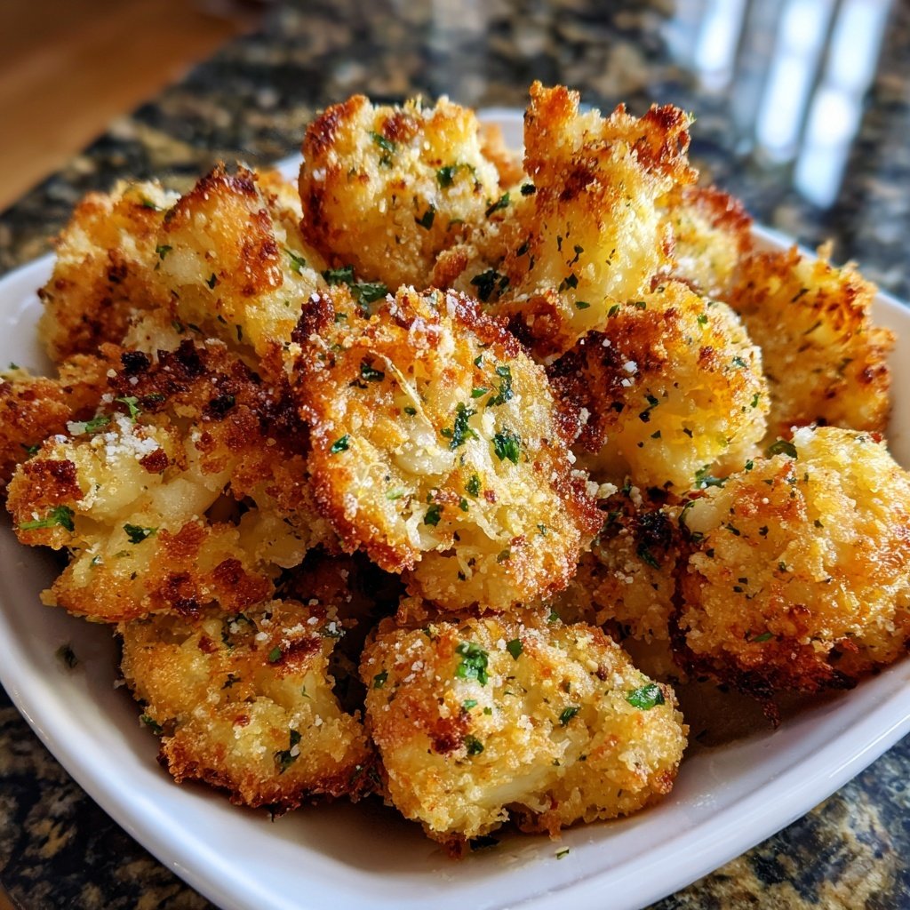 Crispy Cauliflower Parmesan Bites