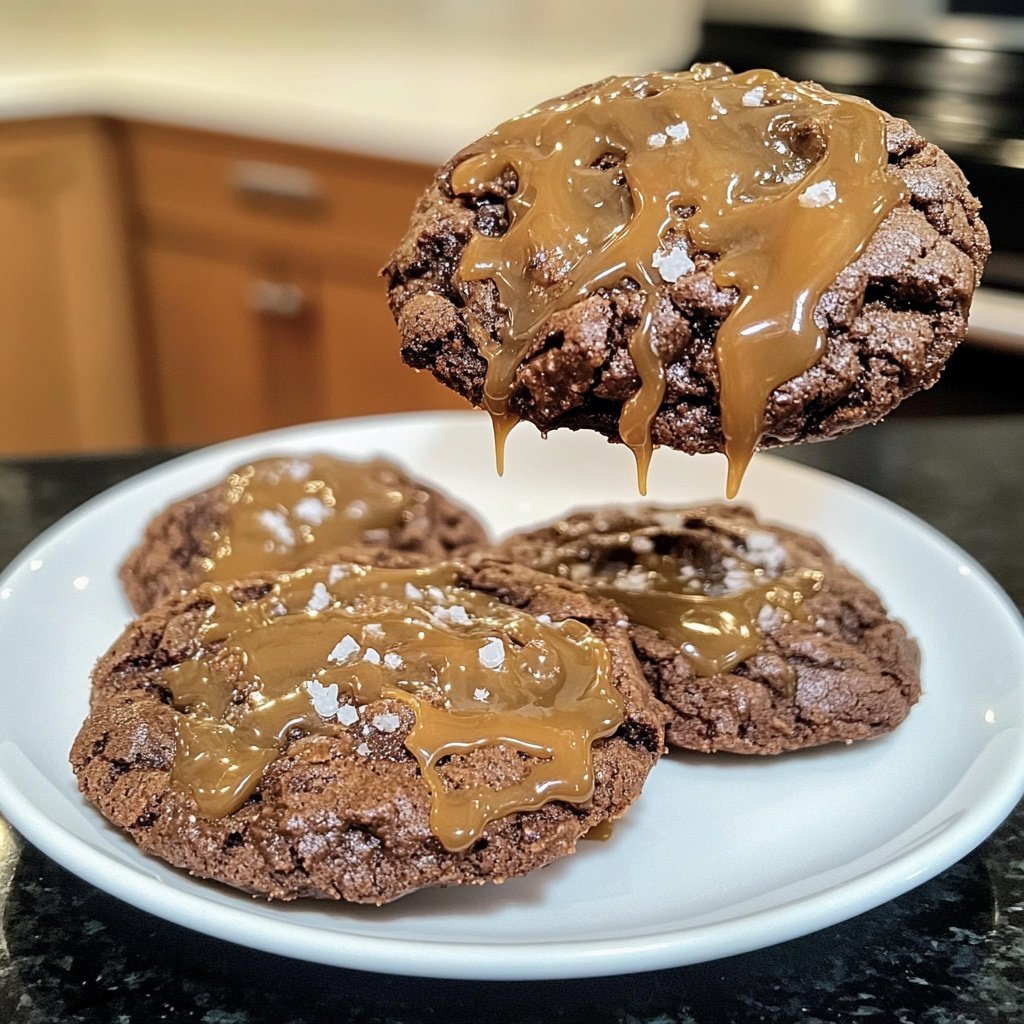Salted Caramel Chocolate Cookies