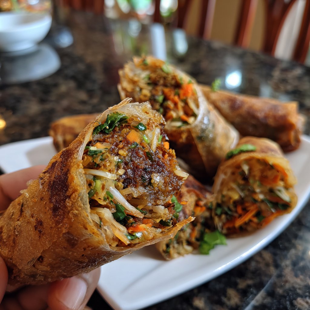 Super Bowl Veggie Spring Rolls