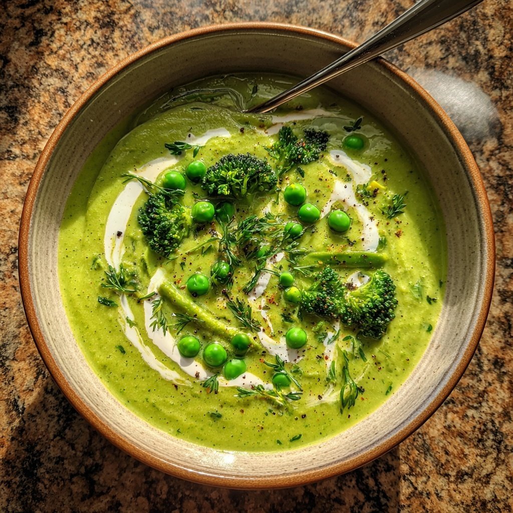 Spring Broccoli And Pea Soup
