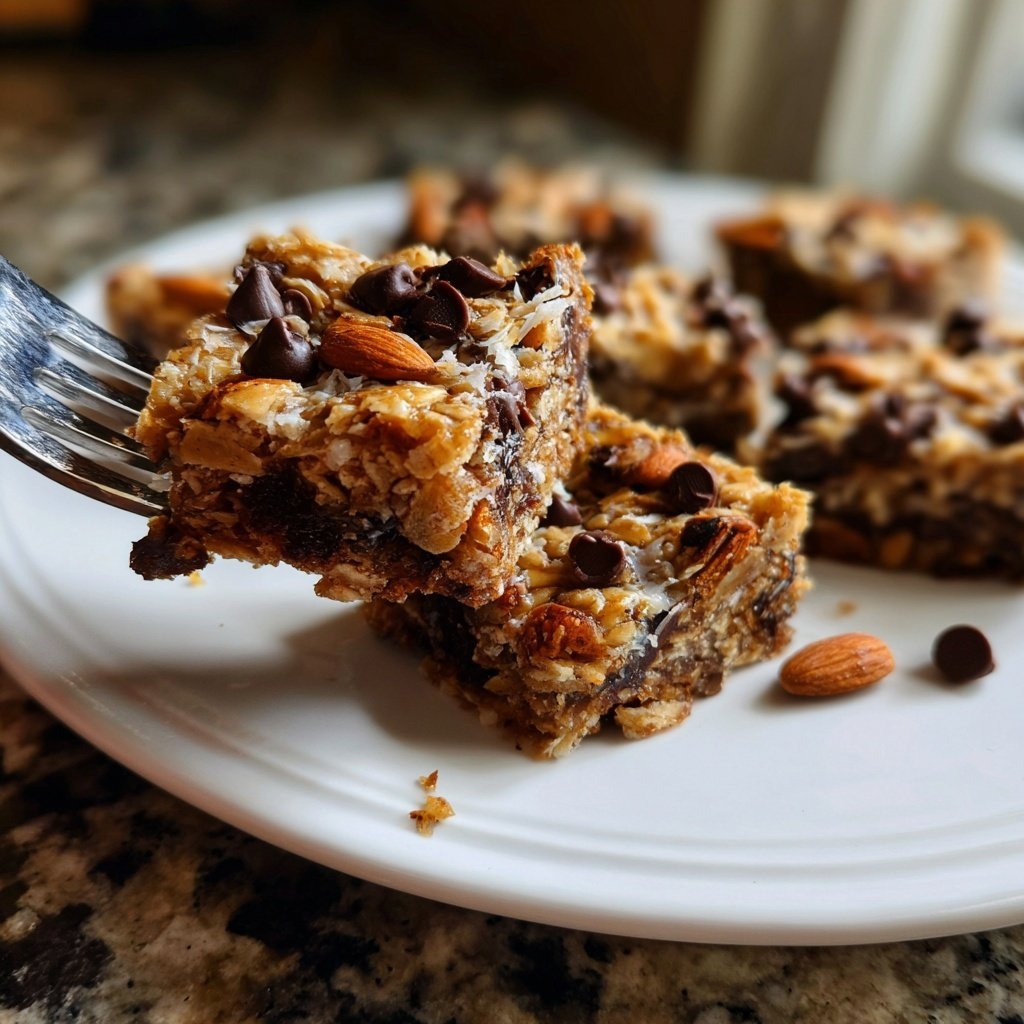 Chocolate Almond Coconut Energy Squares