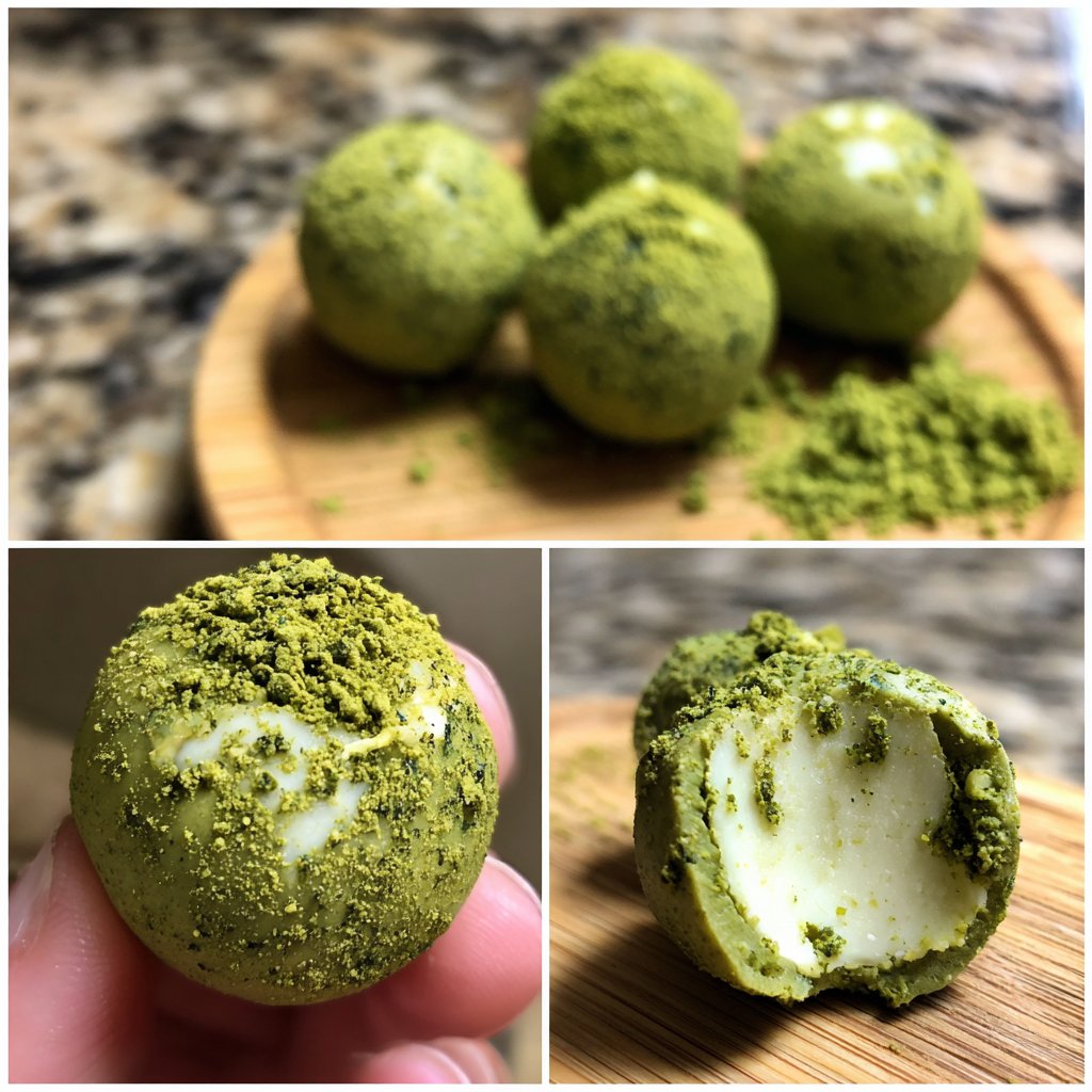 White Chocolate Matcha Truffles