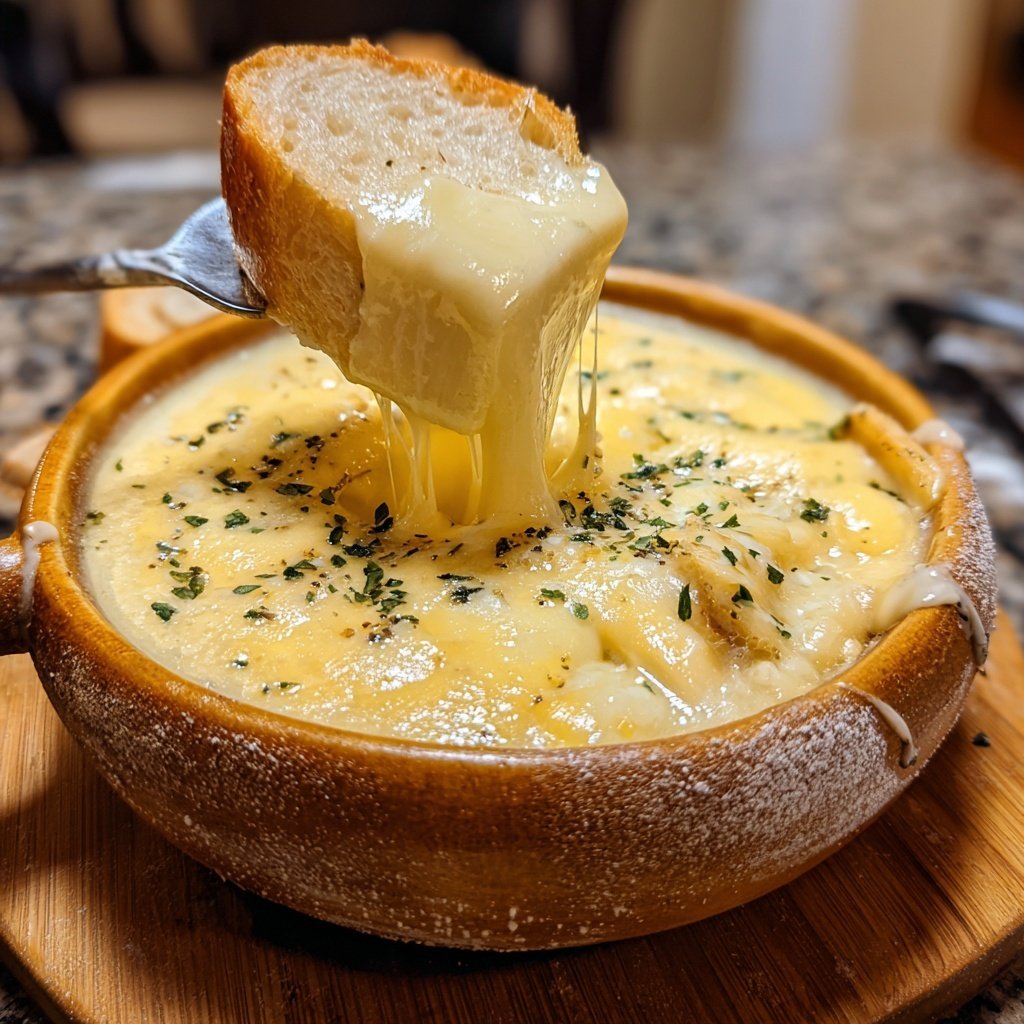 Fondue with Fontina Cheese