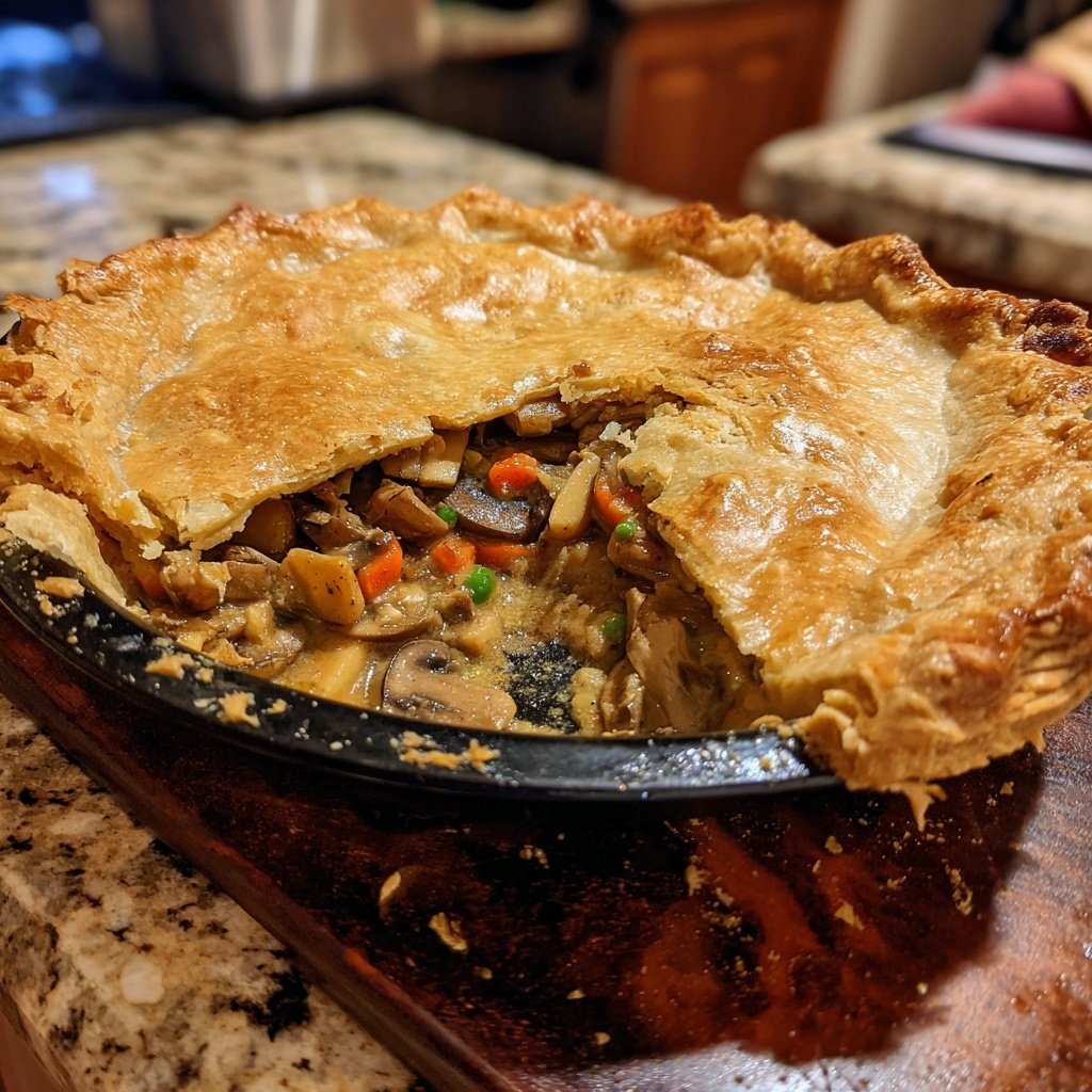 Comfort Food Beef and Mushroom Pot Pie