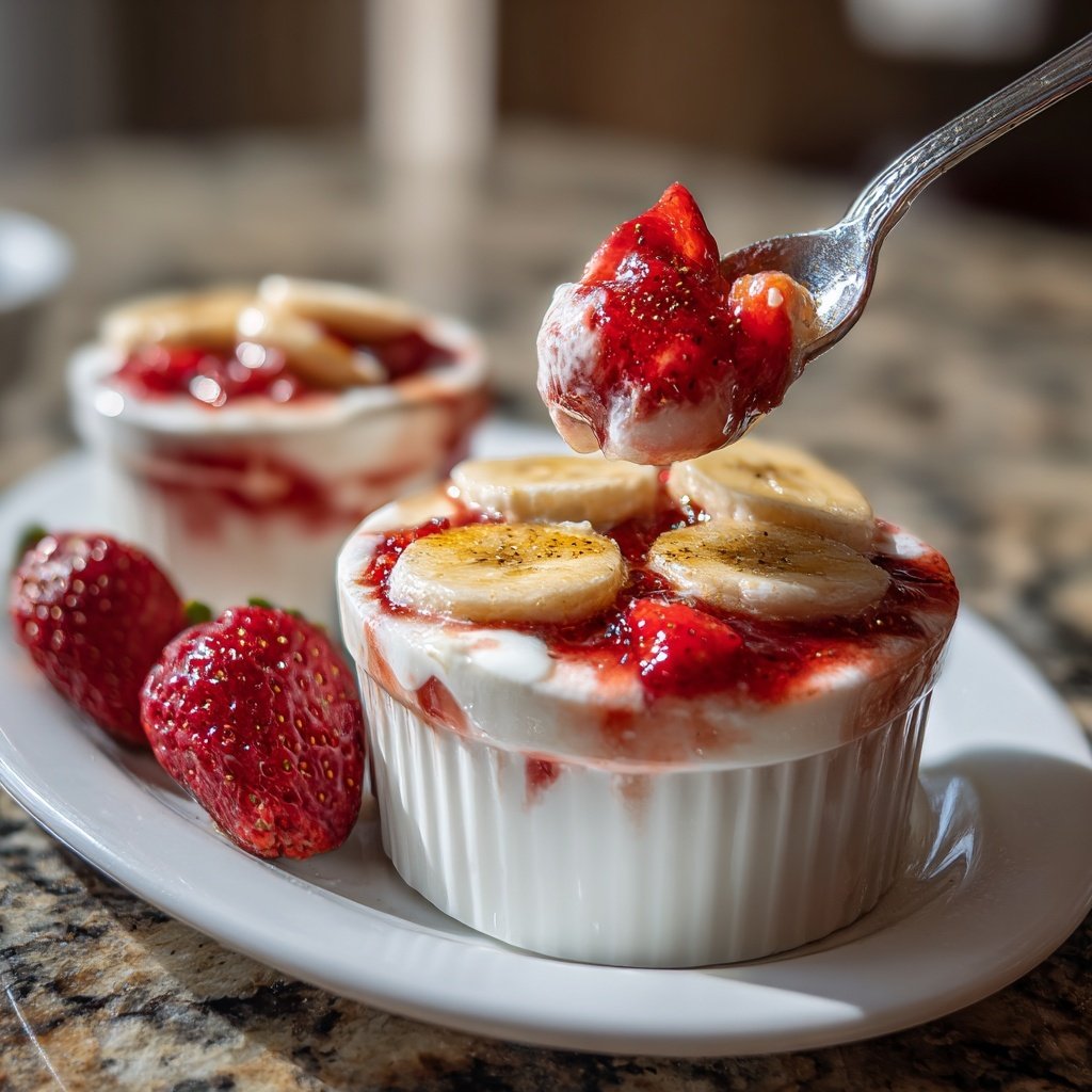 Strawberry Banana Yogurt Cups