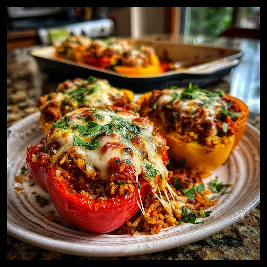 Sunday Stuffed Bell Peppers with Rice