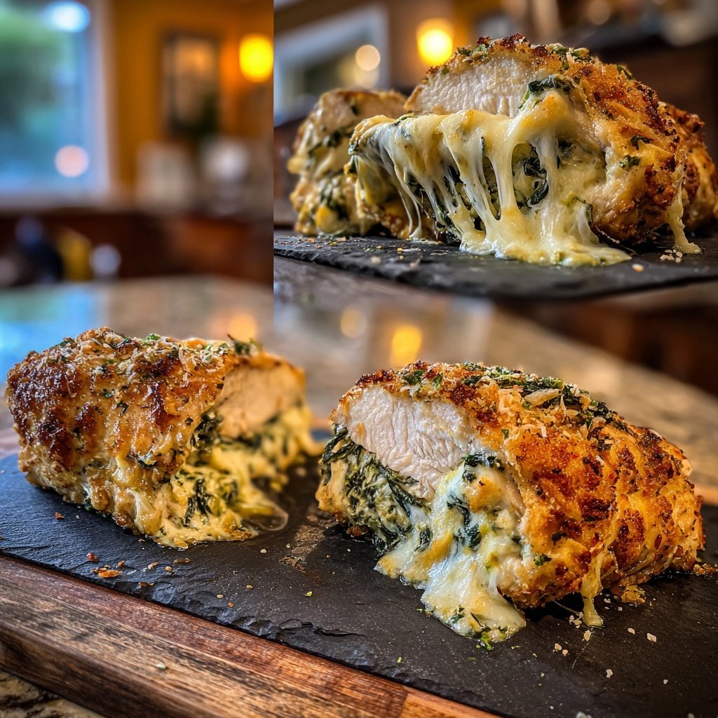 Spinach Artichoke Stuffed Chicken